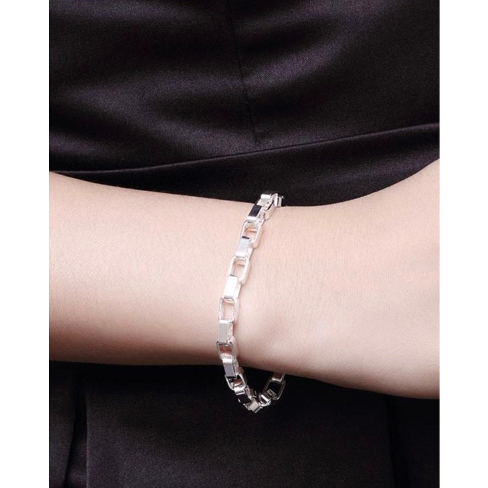 925 Sterling Silver box Chain 925 Bracelets 8” Necklace 20” Jewelry set Unisex