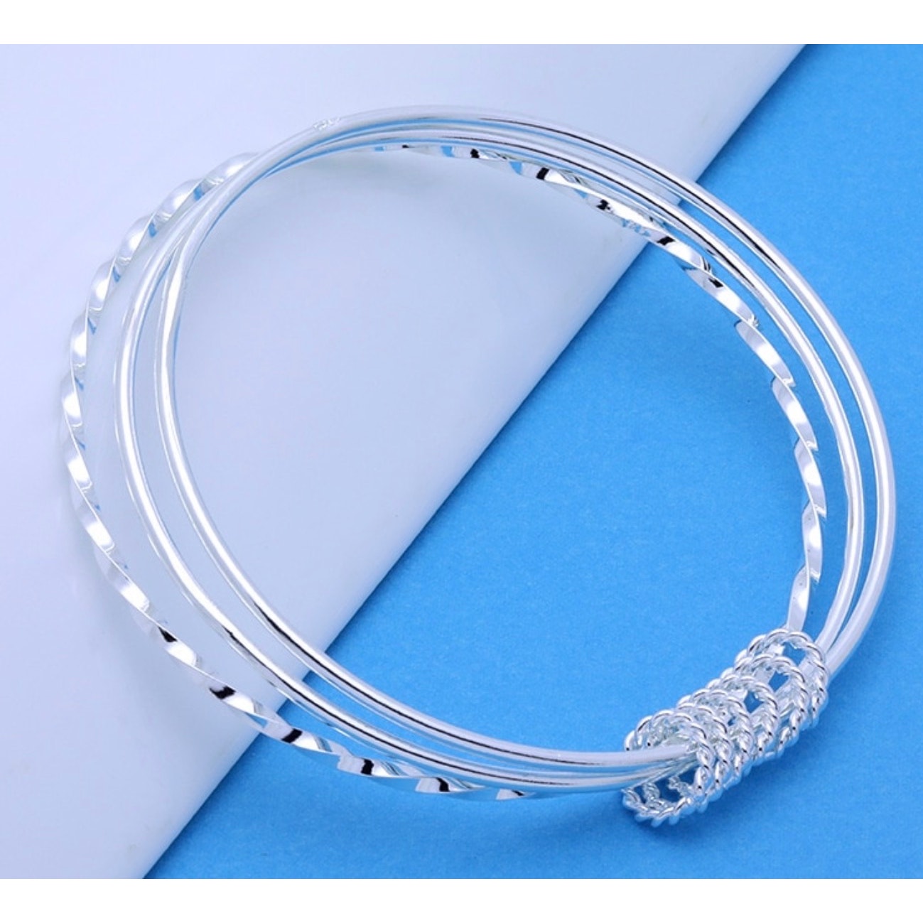 Wide Open Filigree Cuff Bangle, Silver-Tone Scroll Cutout, Adjustable fit 6-8”