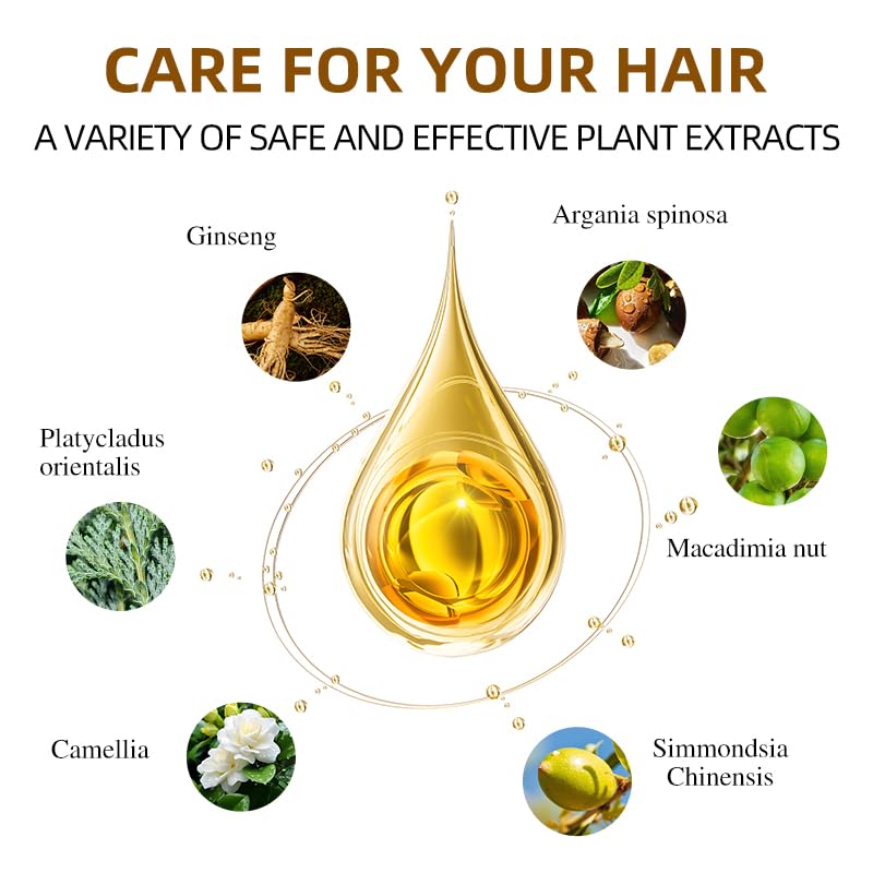 SHIHUANUO Hair Dye Shampoo 3 in 1 for Gray Hair Coverage Argan nut Natural Shampoo Black Hair Dye for Women & Men/Ammonia-Free 520ml（naturl black）