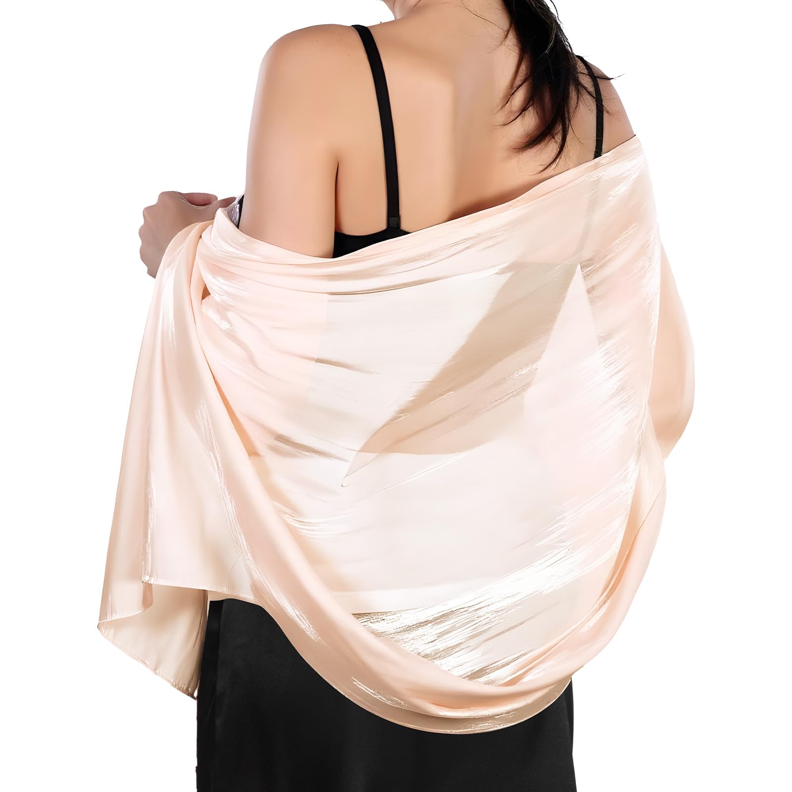 Champagne Shawl, Shawls and Wraps for Evening Dresses, Women Shawls and Wraps for Women Dressy, Shimmer Light Weight Evening Shawl Wrap