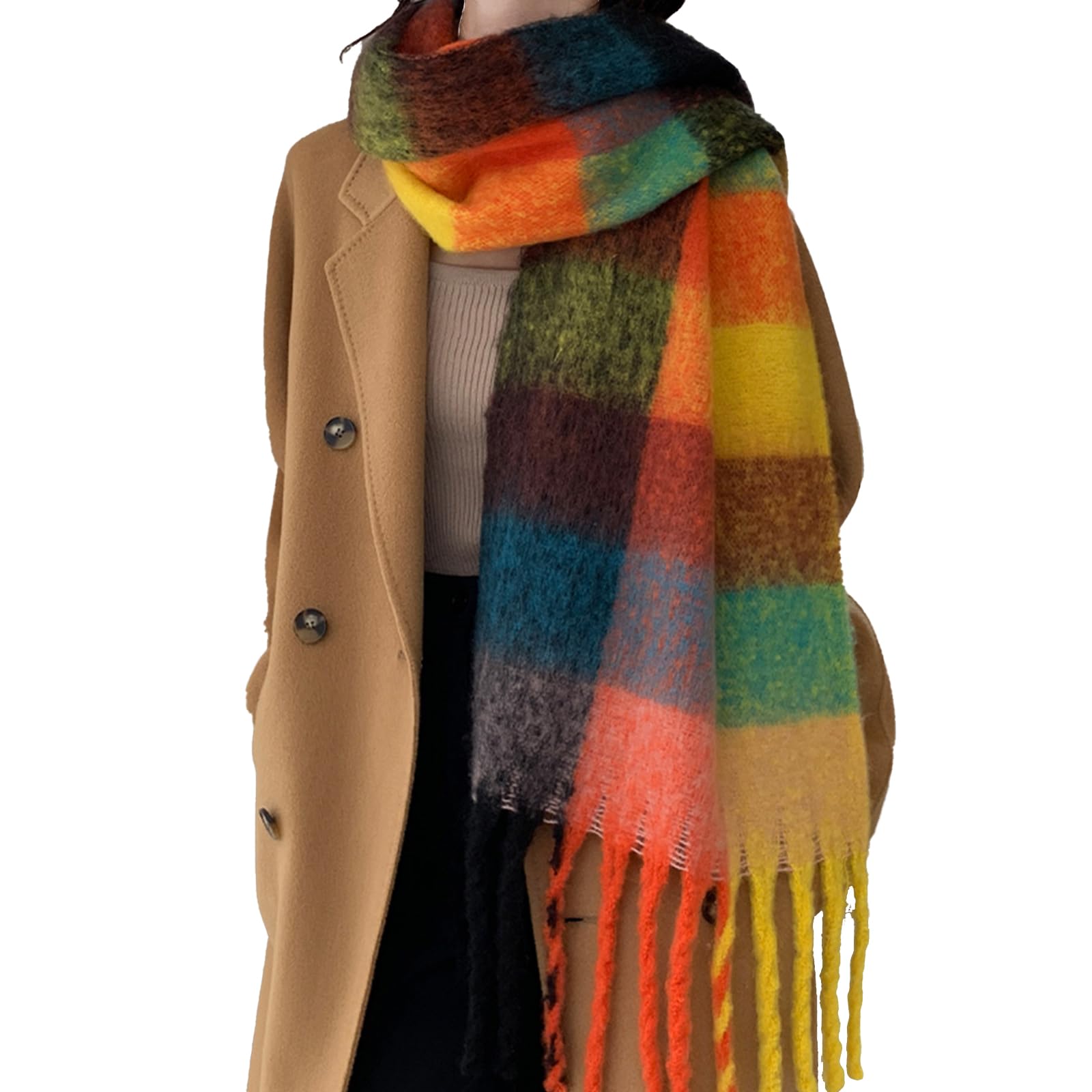 Chunky Scarf for Women Winter Scarves Cold Weather Large Blanket Scarfs Soft Warm Shawl Wraps