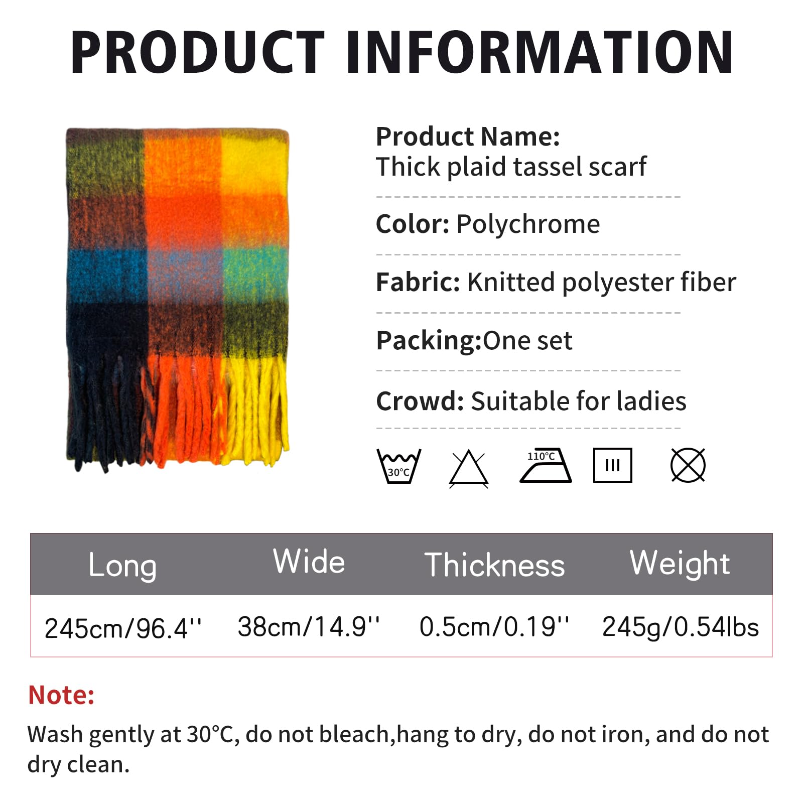 Chunky Scarf for Women Winter Scarves Cold Weather Large Blanket Scarfs Soft Warm Shawl Wraps