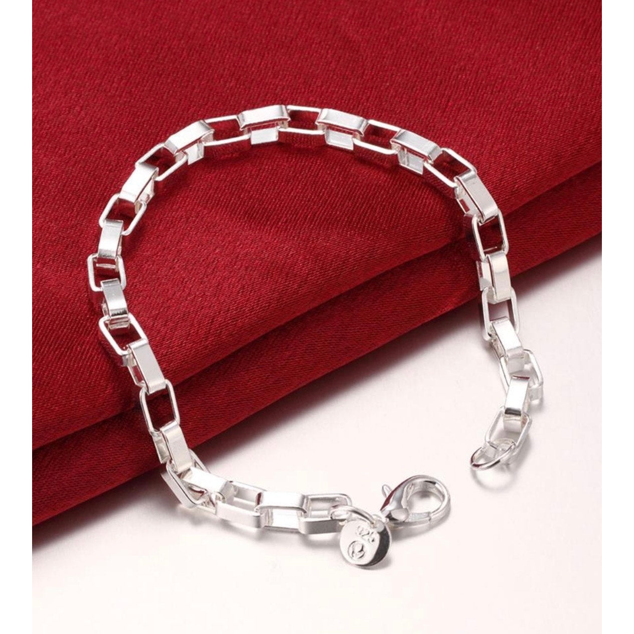 925 Sterling Silver box Chain 925 Bracelets 8” Necklace 20” Jewelry set Unisex