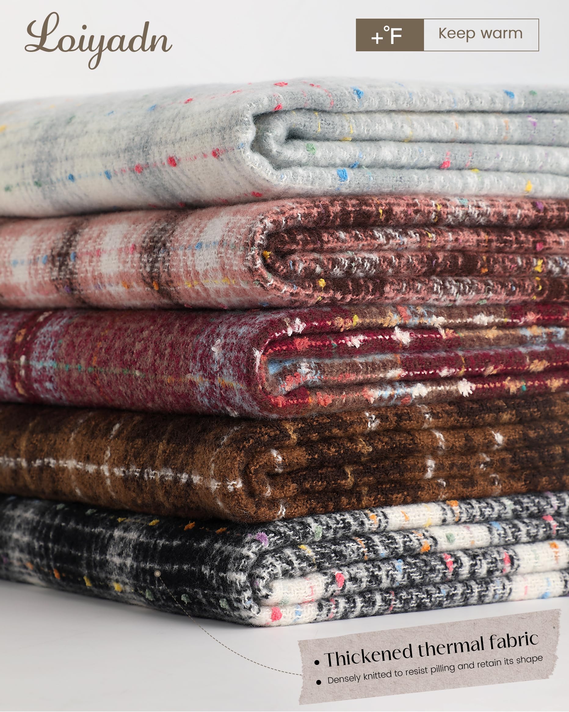 Loiyadn Scarf for Women Winter - Premium Blanket Scarf for Women, Cozy Fashion Scarves Winter Accessory 78.7"x24.8"