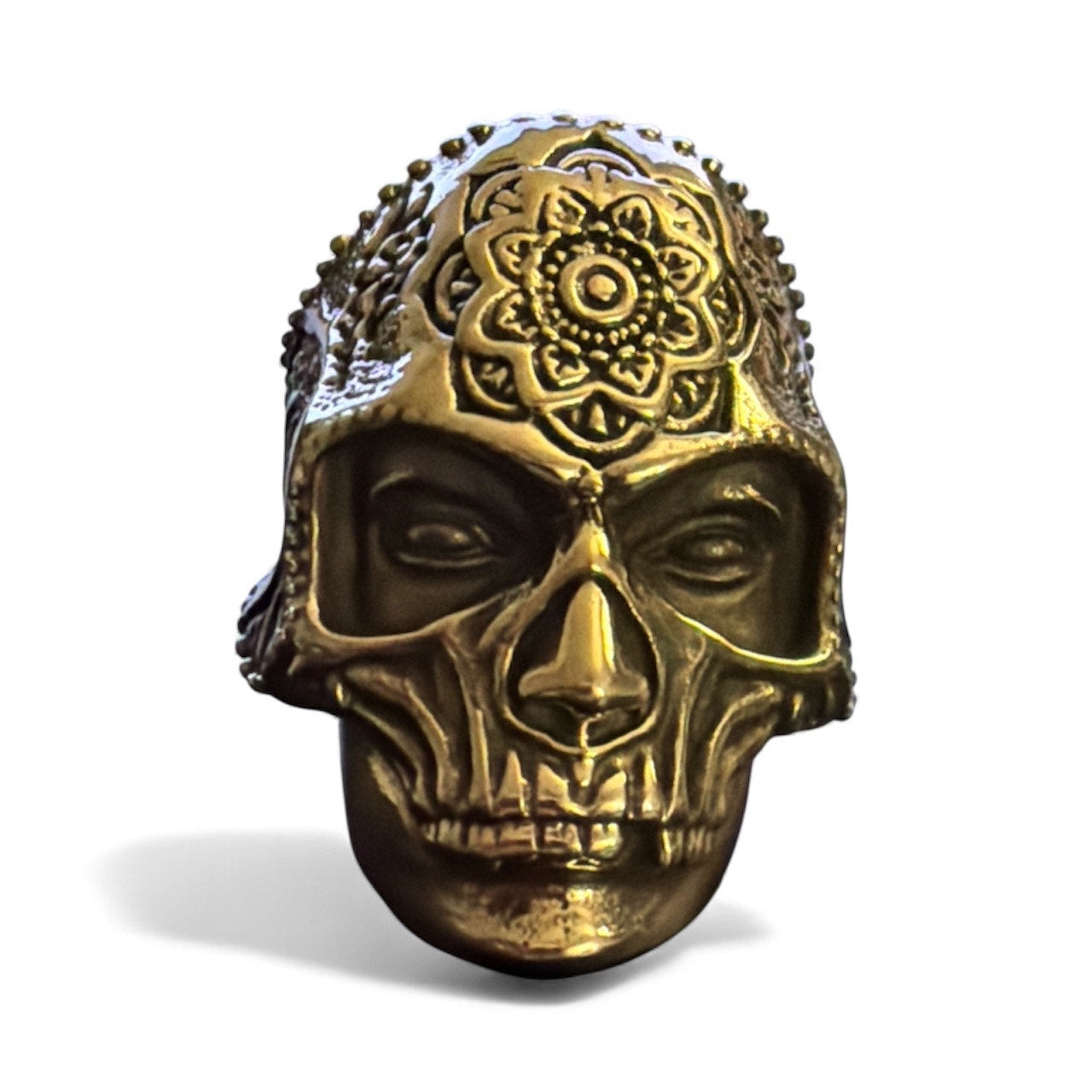 316L Stainless Steel SZ.11 Heavy Sugar Men Skull Ring 2” Santa Muerte